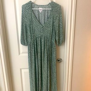 Gap maternity sage green mid length dress